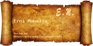 Erni Mabella névjegykártya